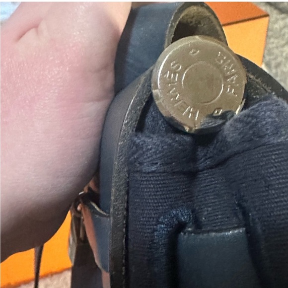 Hermes Vintage Navy Blue Canvas and Leather Herbag circa 1999 PM authenticated - Picture 5 of 10